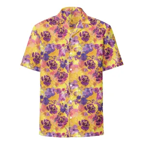 Maadish | Yellow & Purple Floral Button-Up Shirt