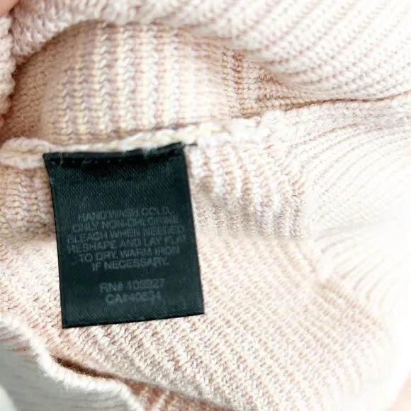 Marc Jacobs Cotton Pastel Pink and Cream Floral 3/4 Sleeve Sweater Large