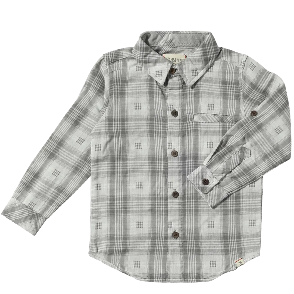Me & Henry Dress Shirt - Grey Square