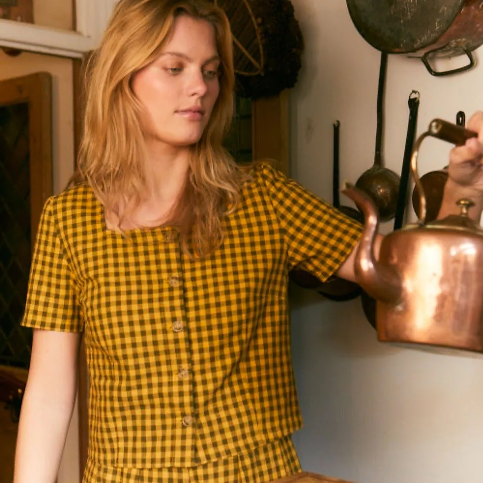 Meadows Alpinum Top Toffee Gingham