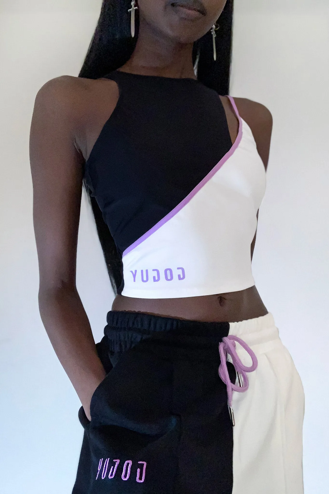 Moo-nochrome Crop Tank Top