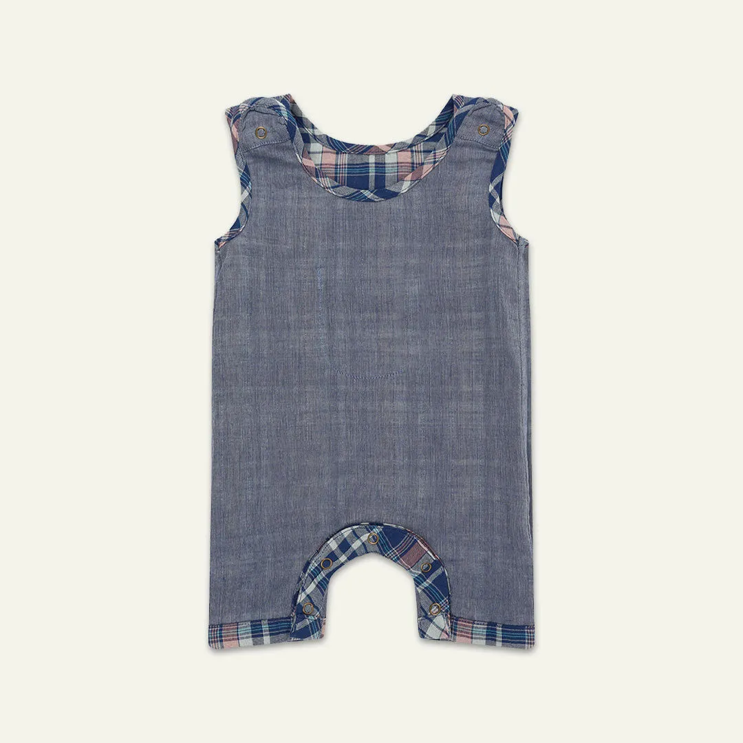 Multicoloured Check Print Romper