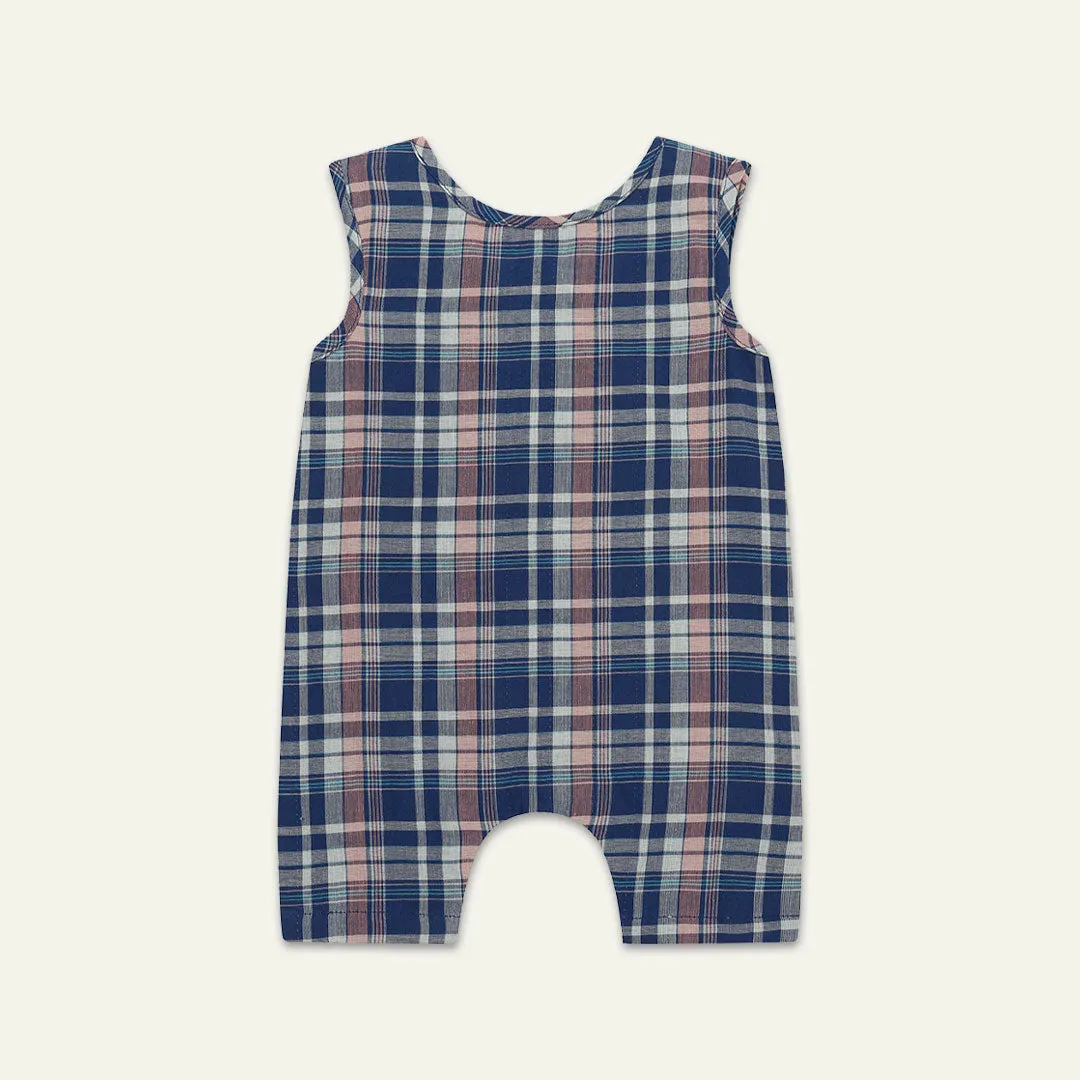 Multicoloured Check Print Romper