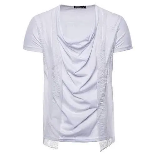 Net Yarn Design Heap Collor T Shirt