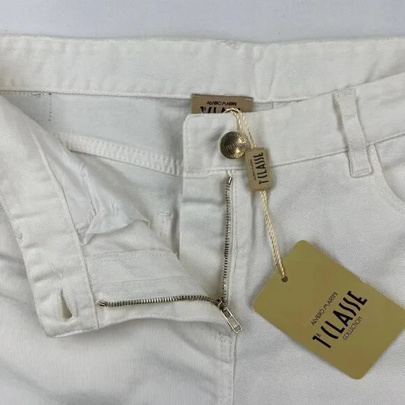 New Alviero Martini D. Women White Cotton Skinny Jeans US 28