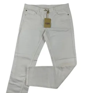 New Alviero Martini D. Women White Cotton Skinny Jeans US 28