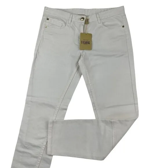 New Alviero Martini D. Women White Cotton Skinny Jeans US 28