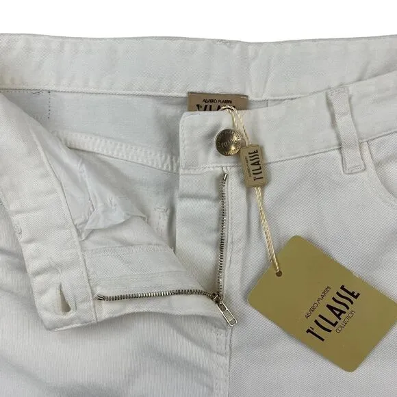 New Alviero Martini D. Women White Cotton Skinny Jeans US 28