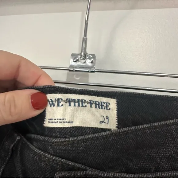 NWT Free People We The Free Crossroads Mid-Rise Boyfriend Jeans Black