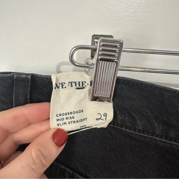 NWT Free People We The Free Crossroads Mid-Rise Boyfriend Jeans Black