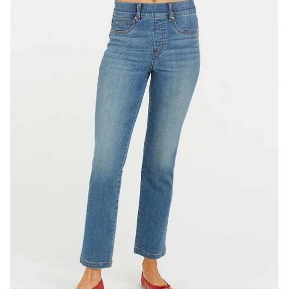 NWT SPANX SPANXshape EveryWear Straight Leg Jeans Stretch Comfort Shapewear SZ S