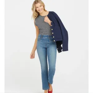 NWT SPANX SPANXshape EveryWear Straight Leg Jeans Stretch Comfort Shapewear SZ S