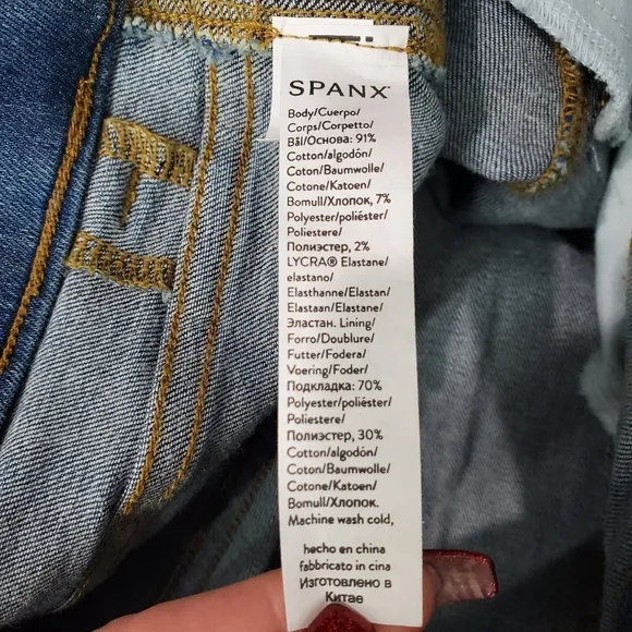 NWT SPANX SPANXshape EveryWear Straight Leg Jeans Stretch Comfort Shapewear SZ S