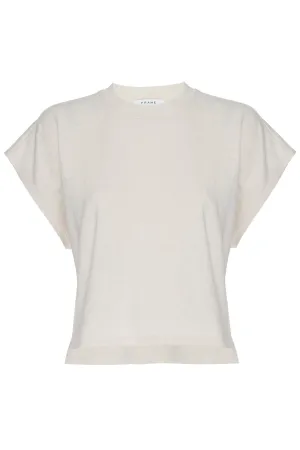Off Duty Tee Top in Whisper White