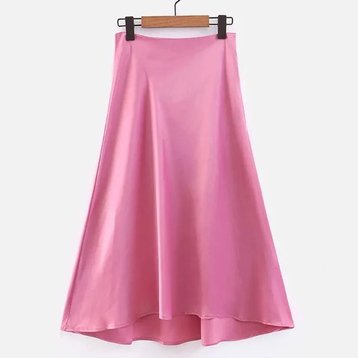 Pink A-line skirt