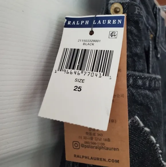 Polo Ralph Lauren Women`s The Avery Boyfriend Jeans Patchwork NWT Size 25