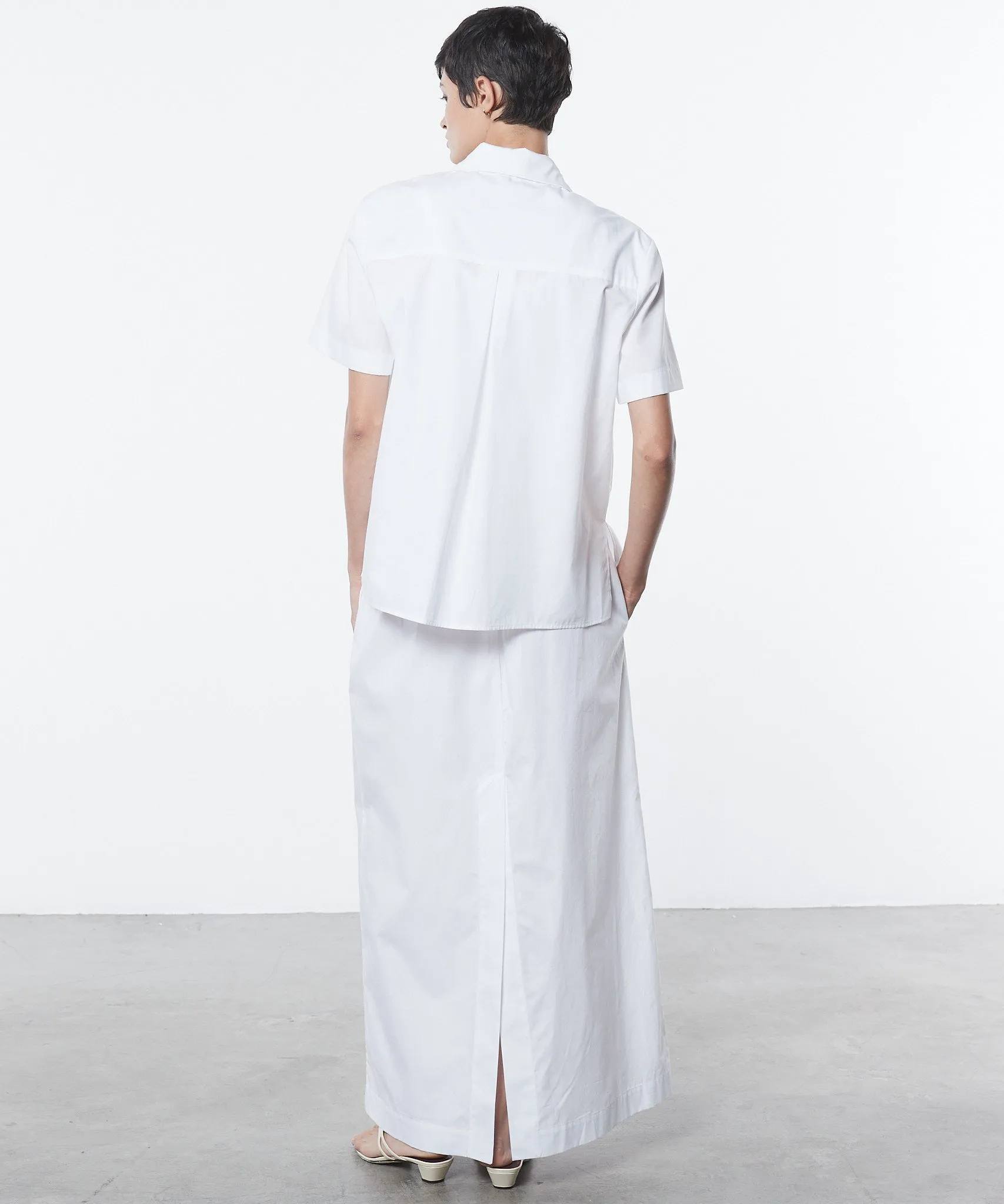 Poplin Resort Shirt in White