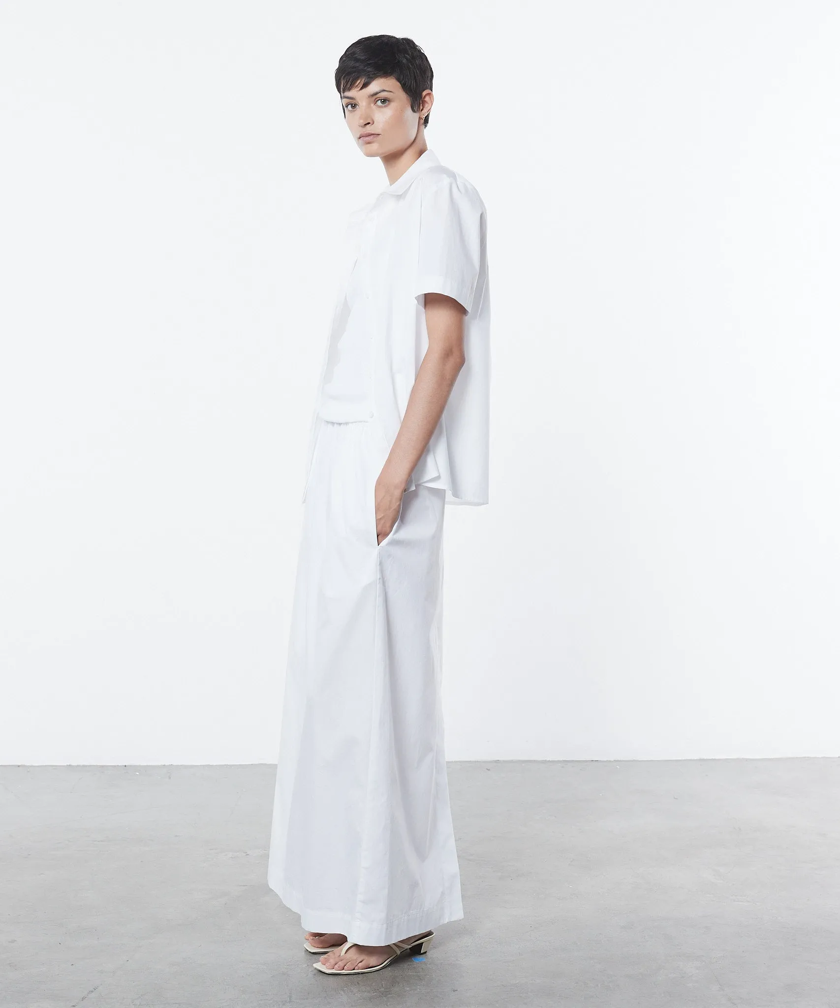 Poplin Resort Shirt in White