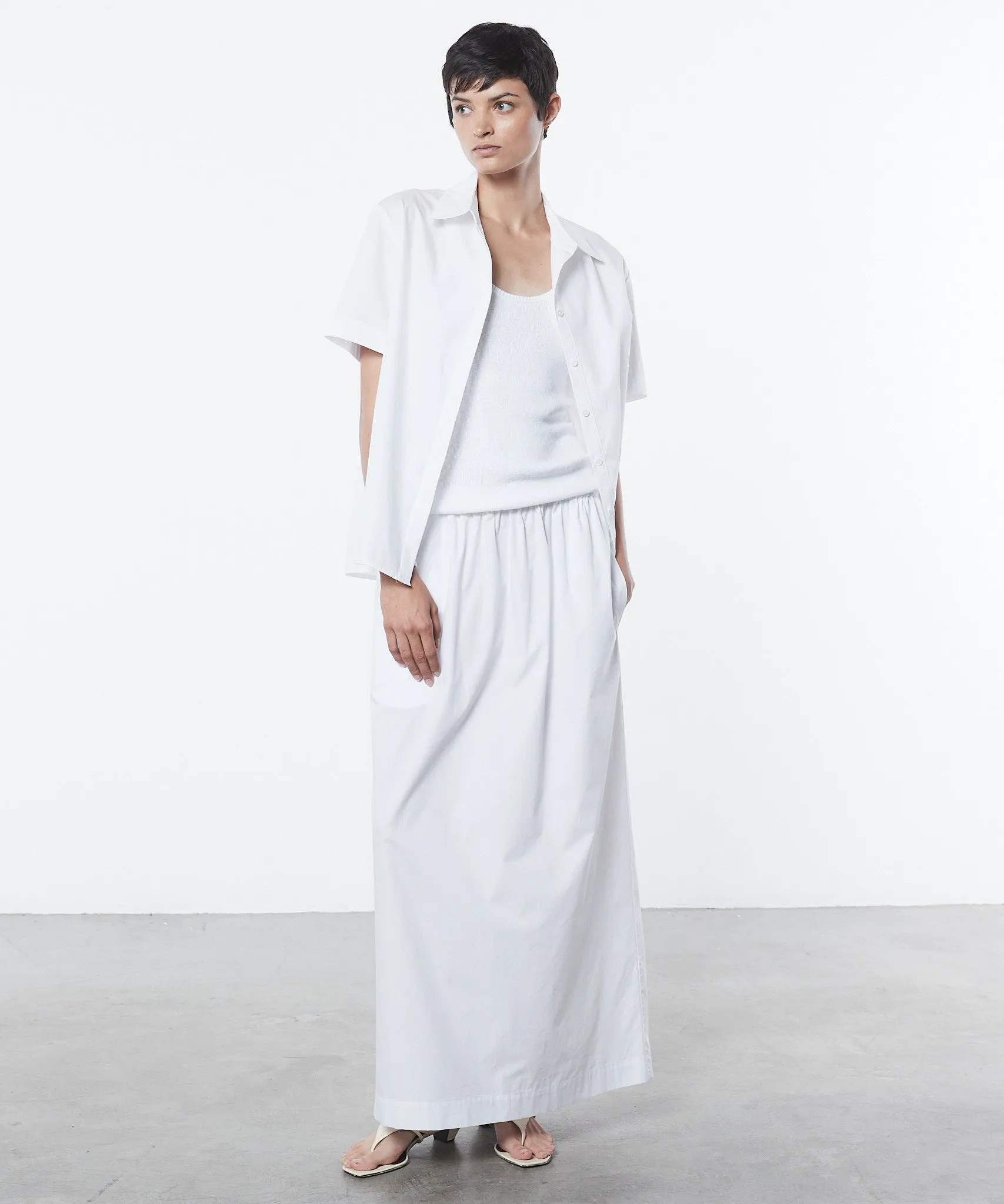 Poplin Resort Shirt in White