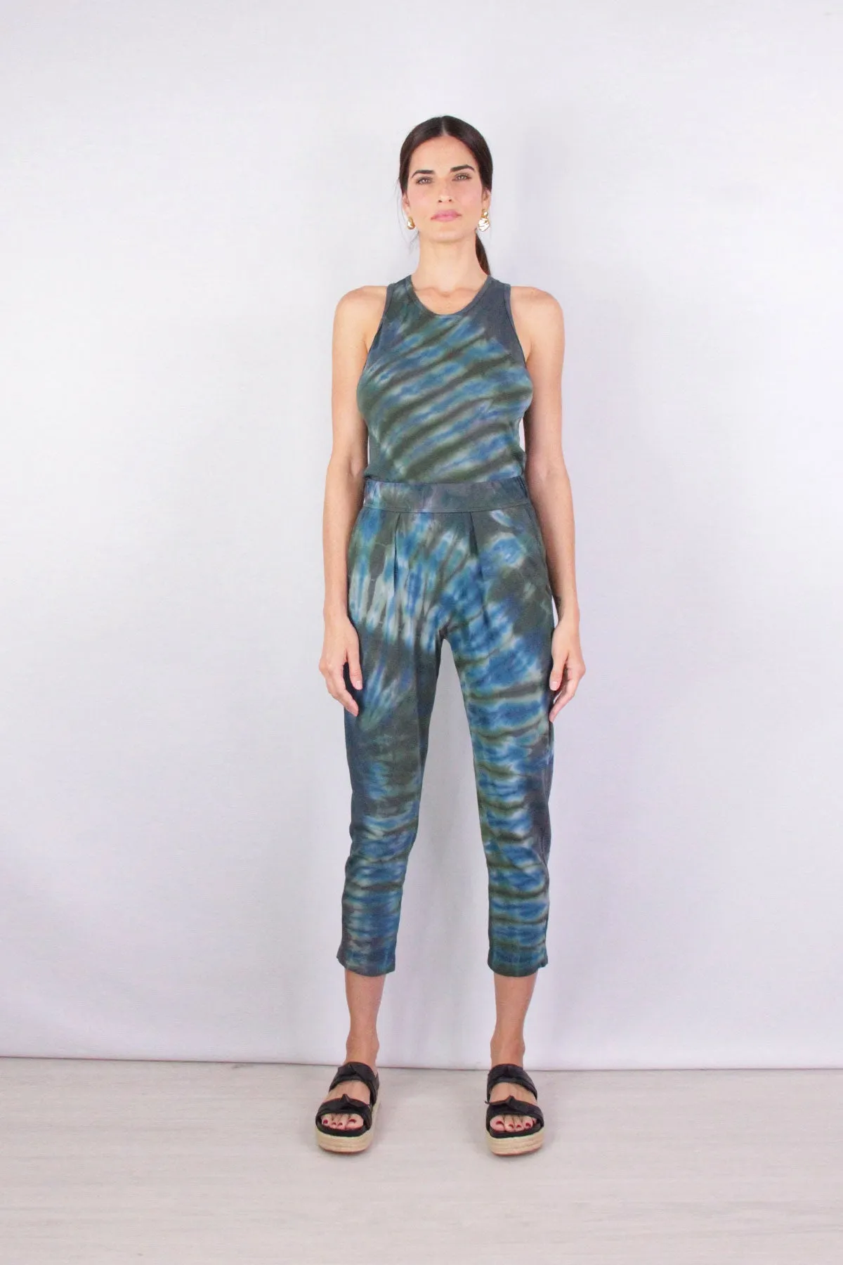 Racerback Tank in Moss Aqua