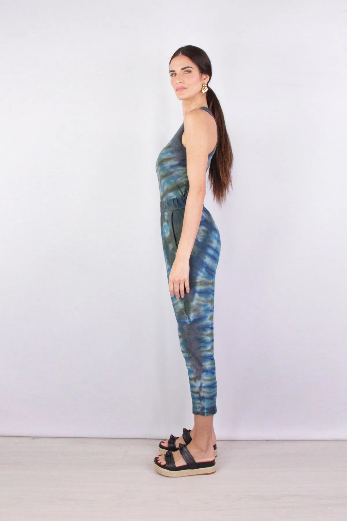 Racerback Tank in Moss Aqua