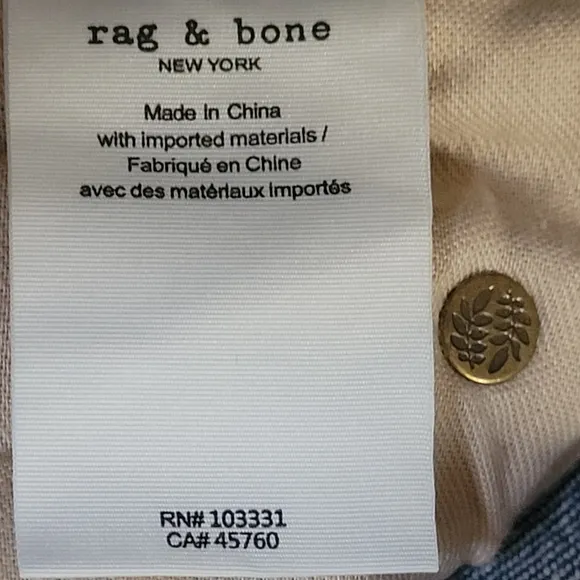 Rag &amp; Bone &quot;Harlow&quot; Straight Leg Jeans
