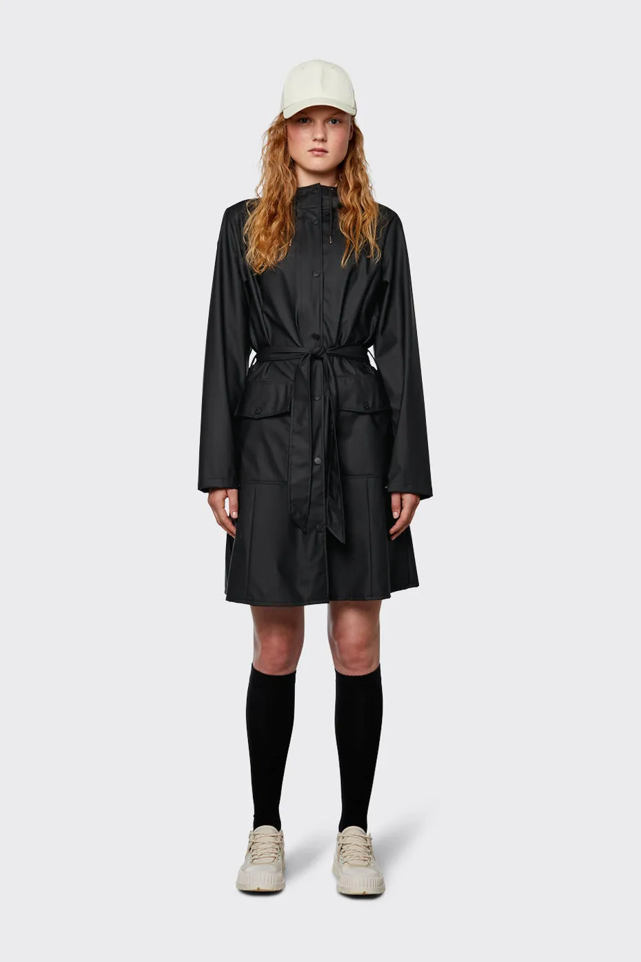 Rains | Curve Long Jacket - Black