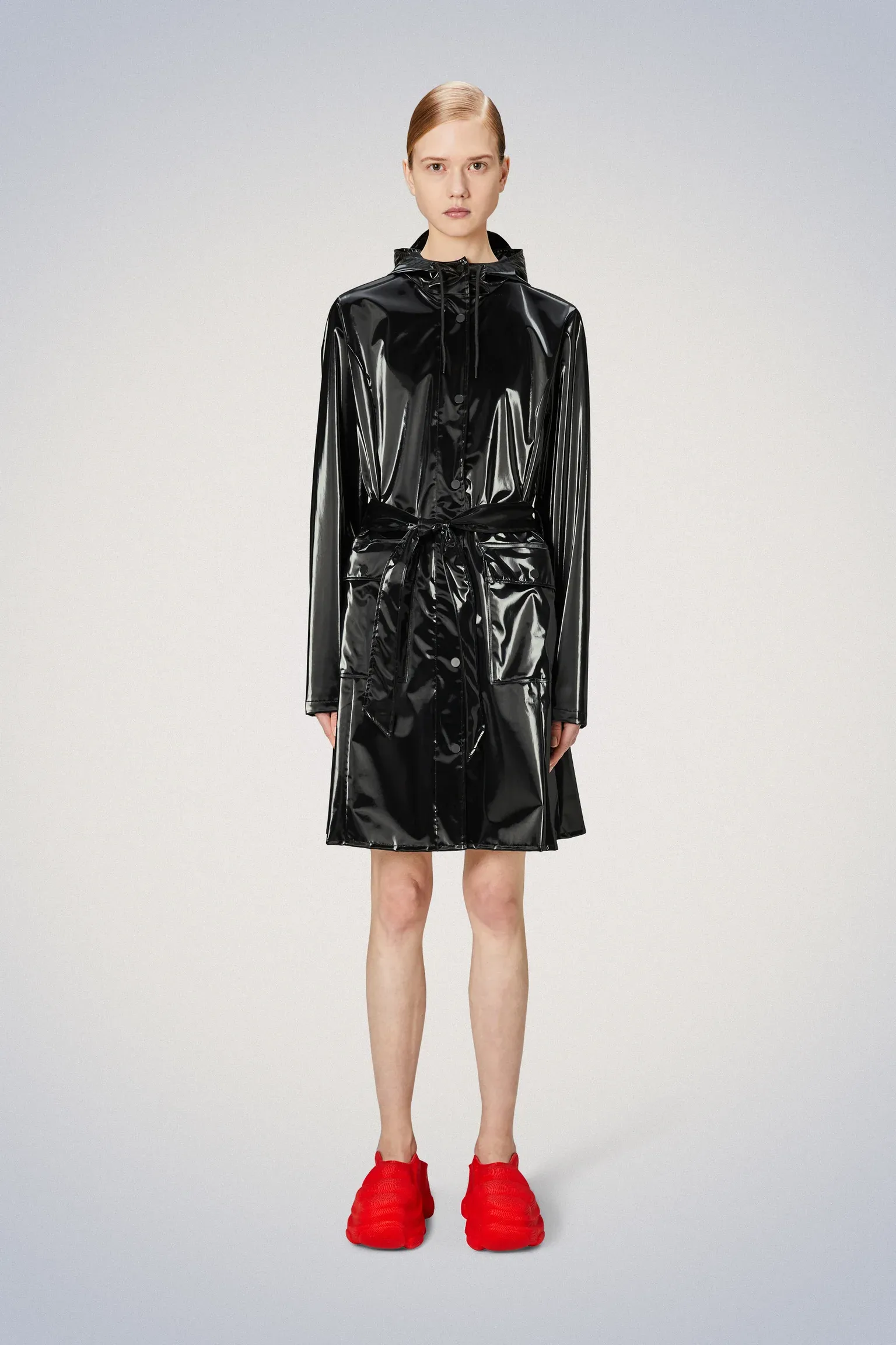 Rains | Curve Long Jacket - Night