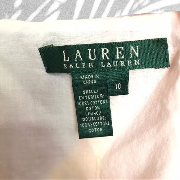 Ralph Lauren Watercolor Floral Pleated High Waisted Cotton Knee Length Skirt