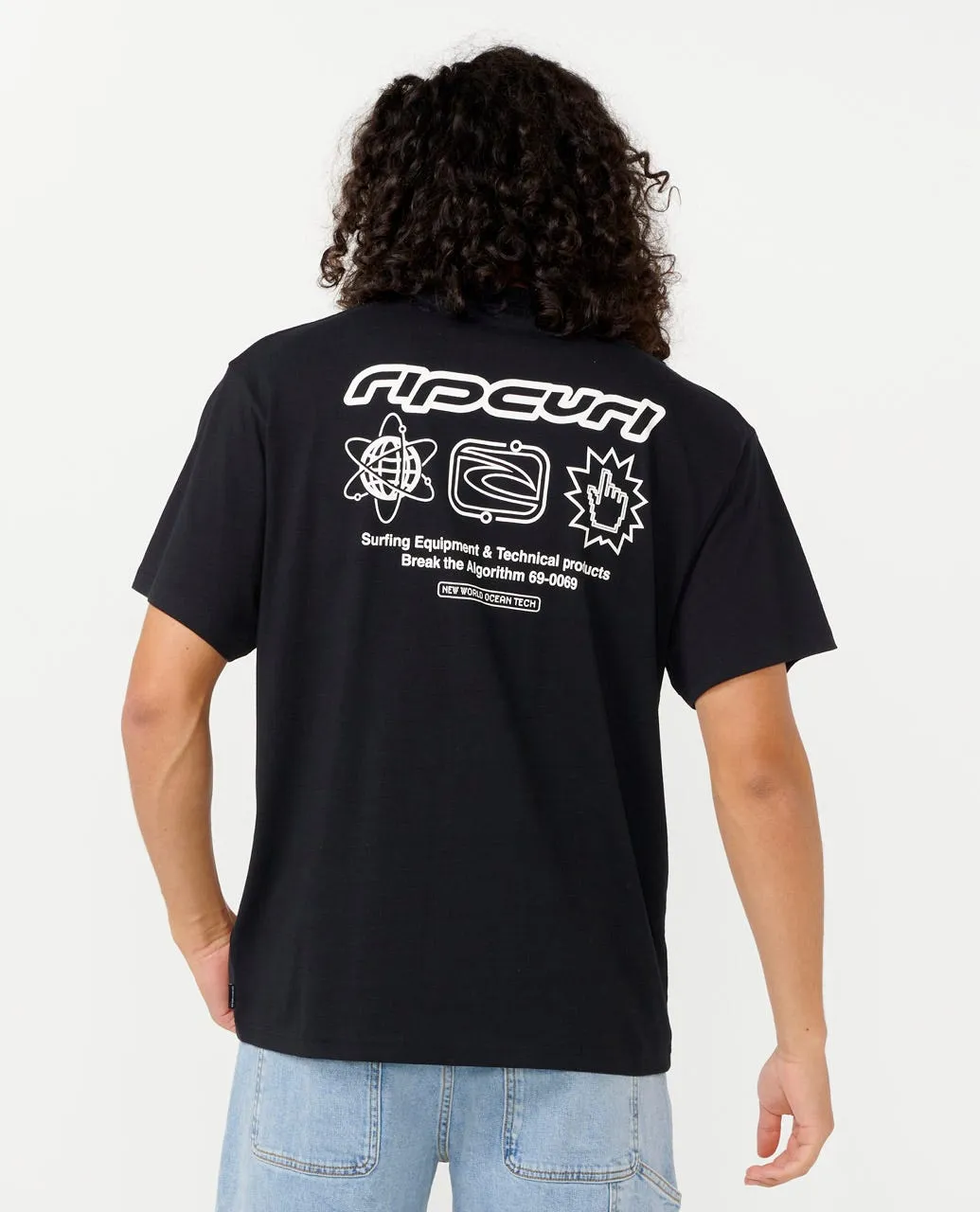 RIP CURL ARCHIVE SUPER COMPUTER TEE - BLACK
