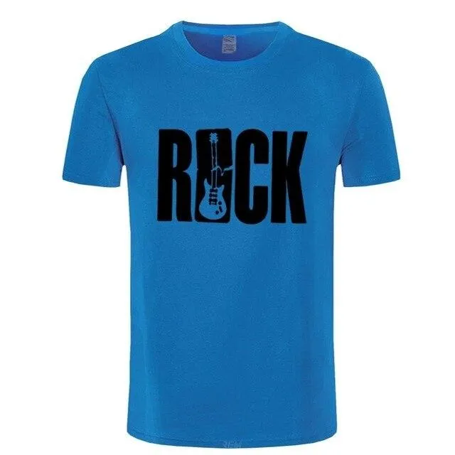 ROCK Music T Shirt Guitar Cotton Tops