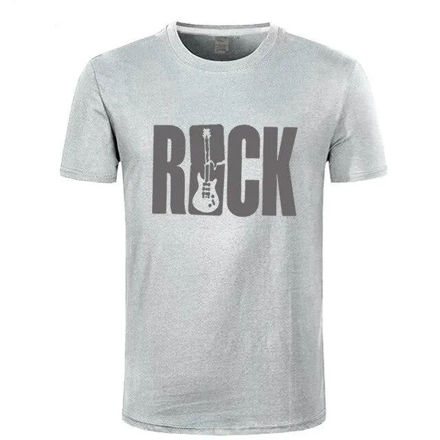 ROCK Music T Shirt Guitar Cotton Tops