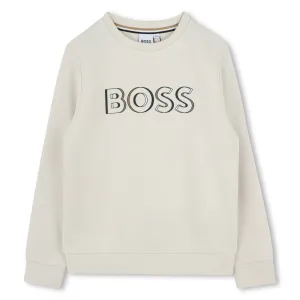 Sand Printed Logo Cotton Sweatshirt