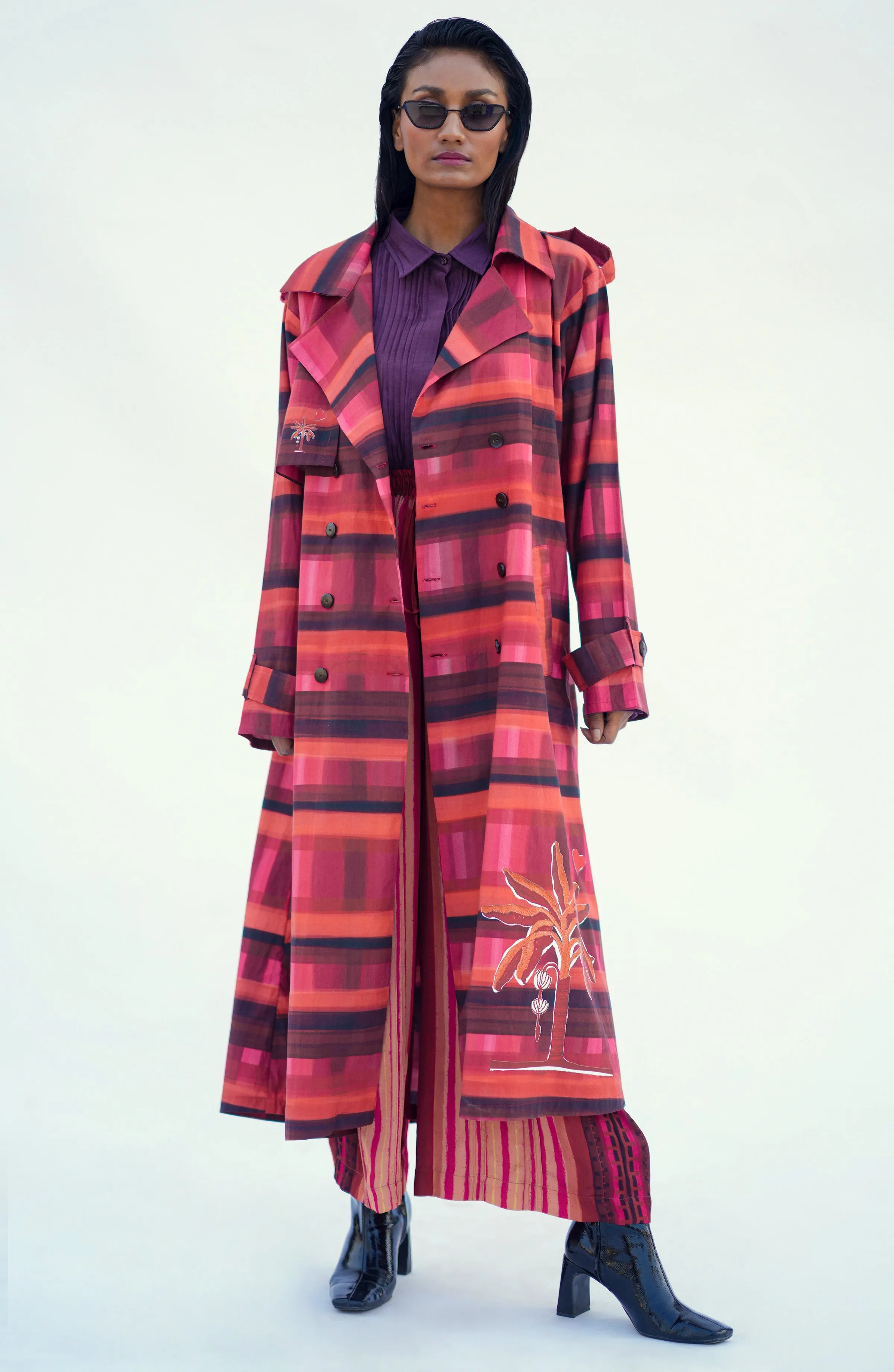 SCARLET NOMADIC TRENCH COAT