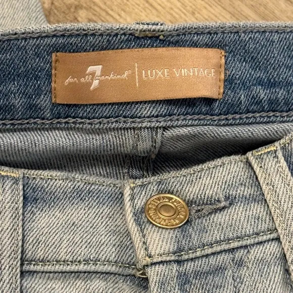 Seven For All Mankind Luxe Vintage Women's Distressed Boyfriend Jeans SZ 26 $268