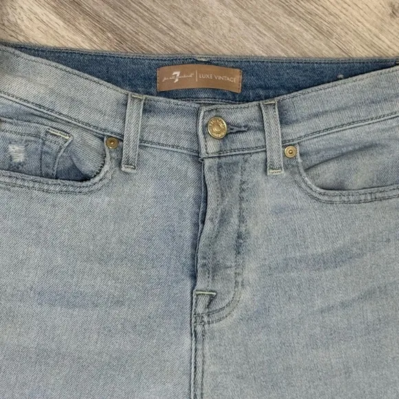 Seven For All Mankind Luxe Vintage Women's Distressed Boyfriend Jeans SZ 26 $268