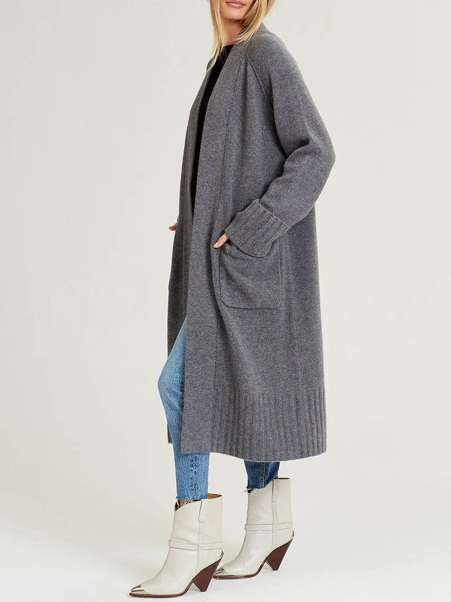 Solid Color Casual Knit Sweater Cardigan