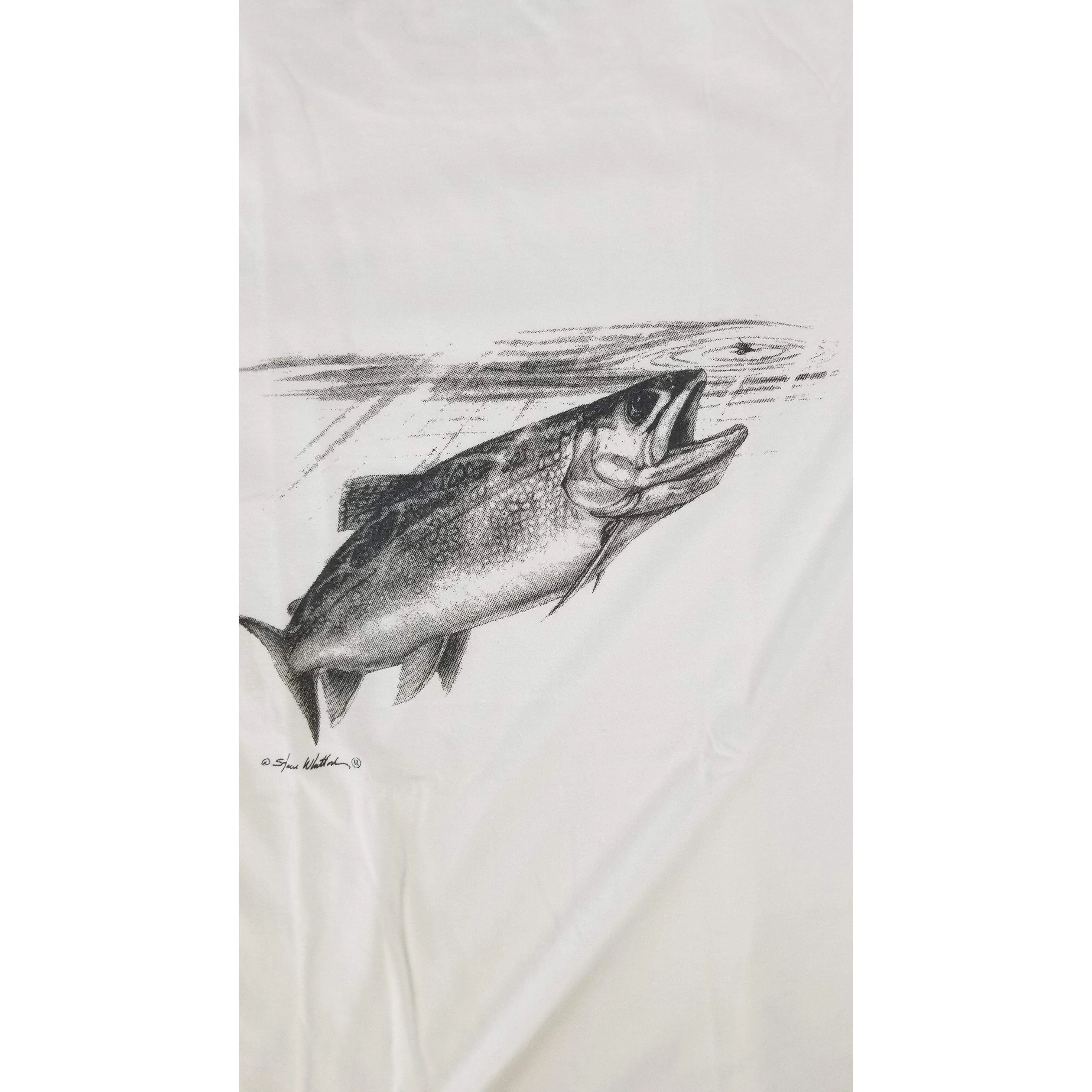 Steve Whitlock Signature Men's Tone on Tone Freshwater Trout SS Shirt (Picture in Front)