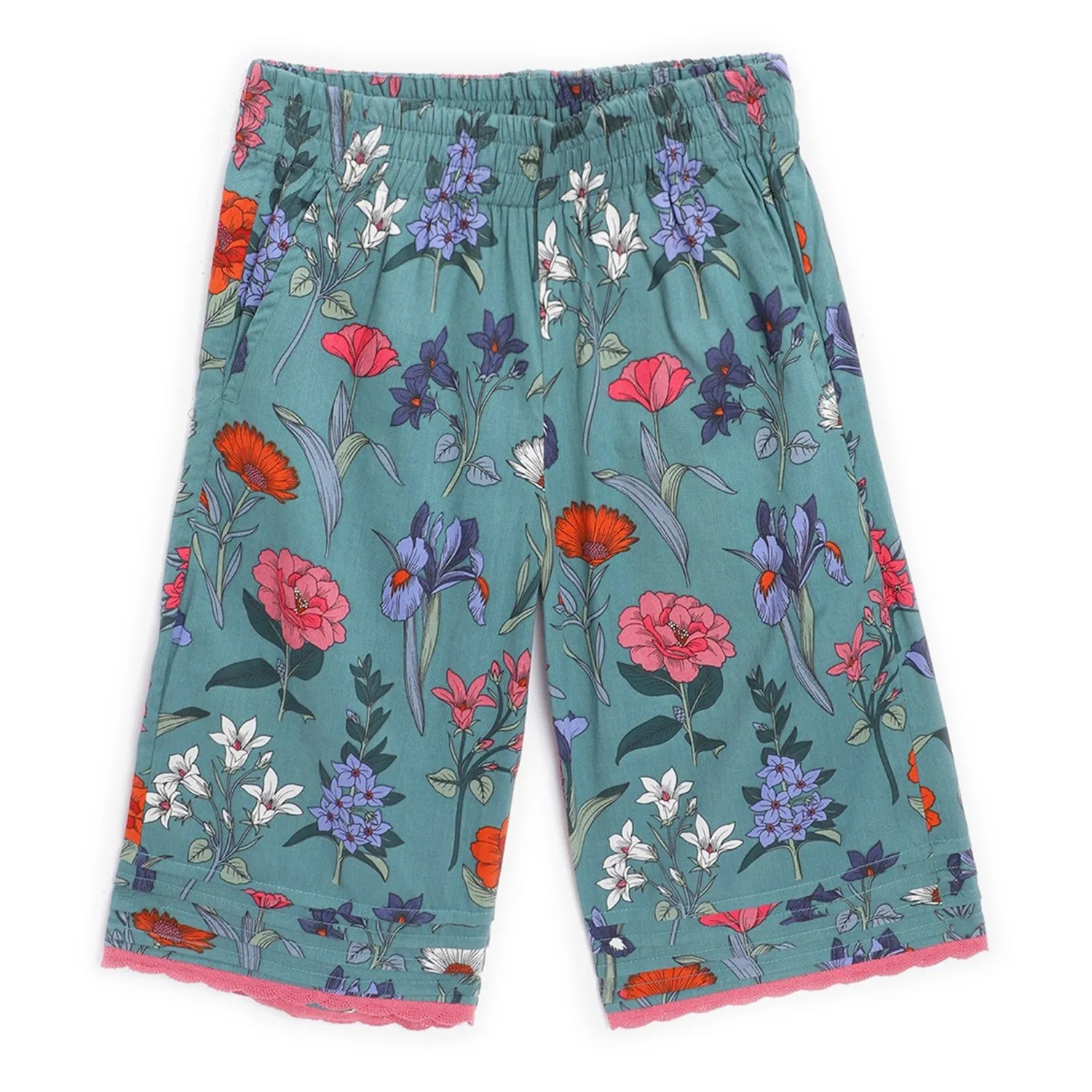 Teal Flowery PJ Set