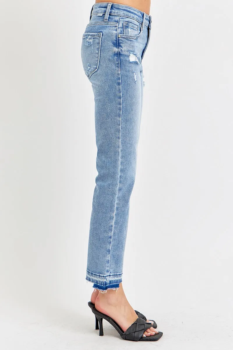 Tropez Jeans - Mid-Rise Straight Uneven Ankle