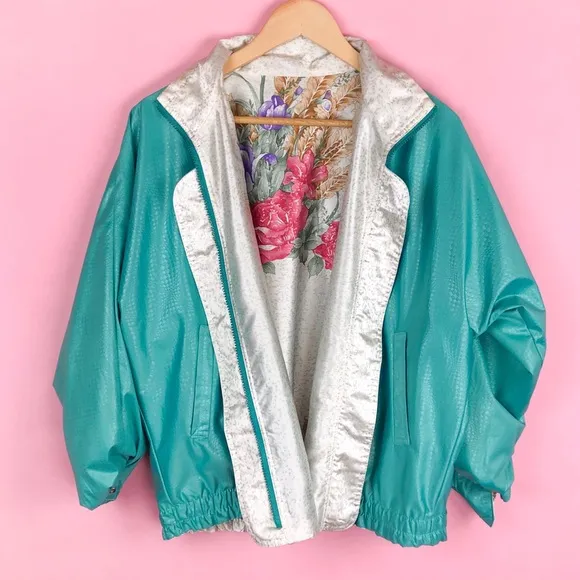 Vintage La Phia Reversible Bomber Jacket Size Large