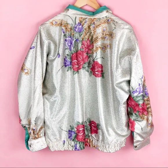 Vintage La Phia Reversible Bomber Jacket Size Large
