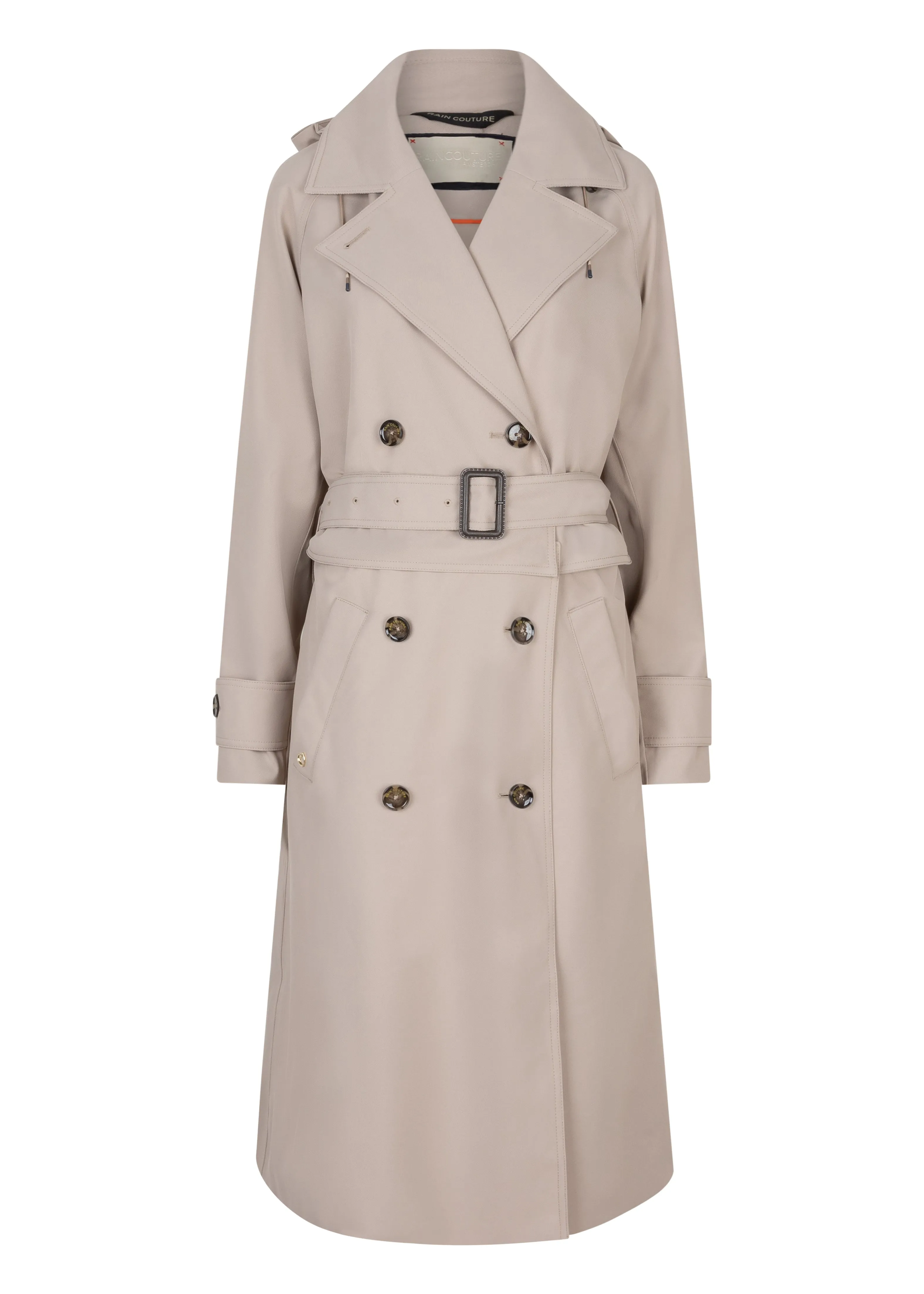 Waterproof Zip-Off Straight-Fit Trenchcoat  | Greige