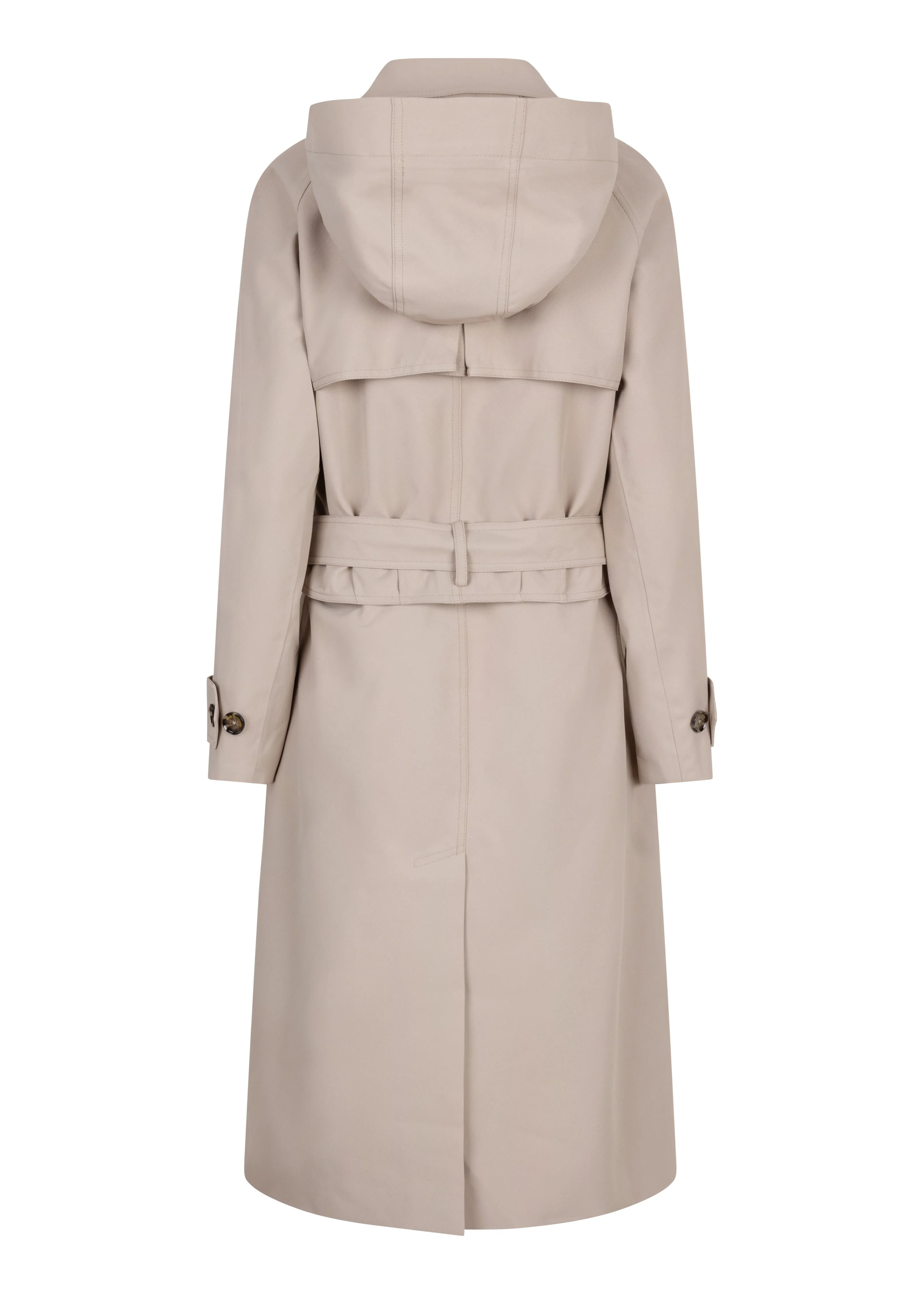 Waterproof Zip-Off Straight-Fit Trenchcoat  | Greige