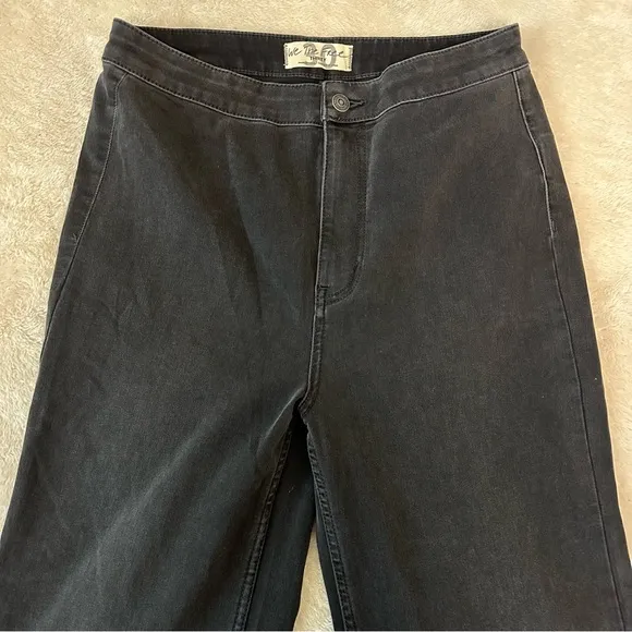 We The Free by Free People Wide Leg High Rise Jeans sz 30 Tall