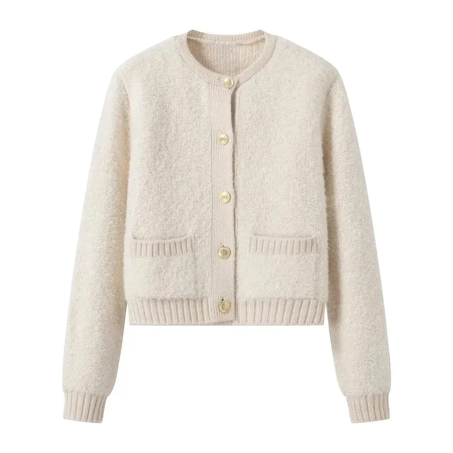 Wholesale Women's Casual Simple Style Streetwear Solid Color Long Sleeve Sweaters & Cardigans