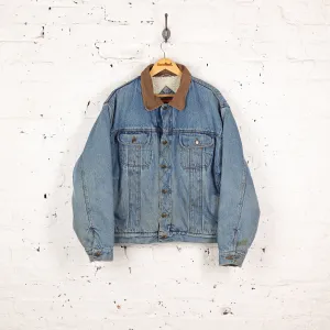 Wrangler Hero Fleece Lined Denim Jacket - Blue - XL