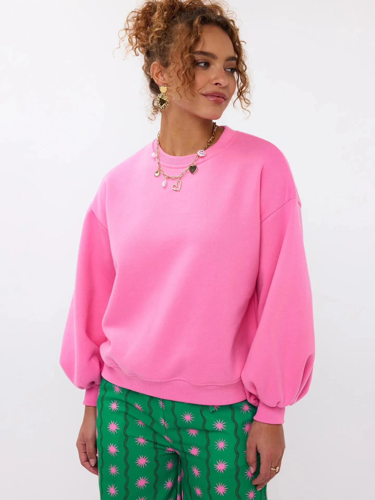 Ydence Sweater Floral pink