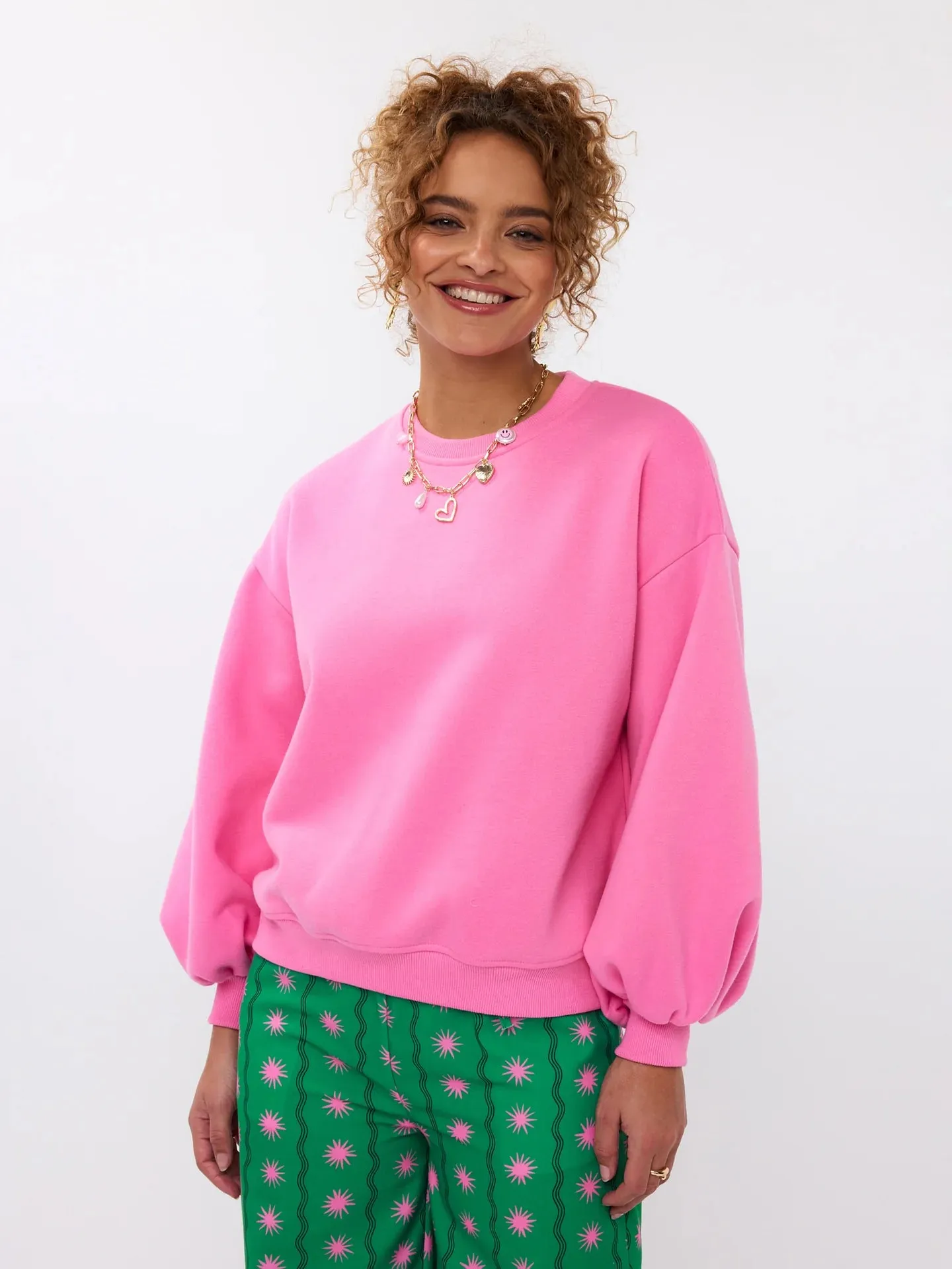 Ydence Sweater Floral pink